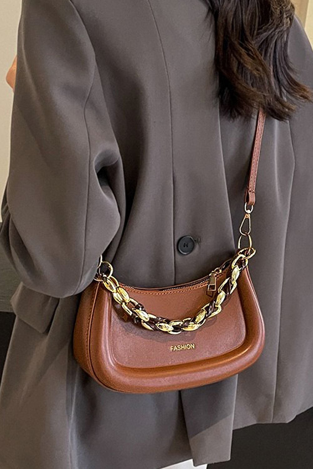 XY London 'Helina' Women's Small Handbag With Shoulder Strap and Chain Strap image 3