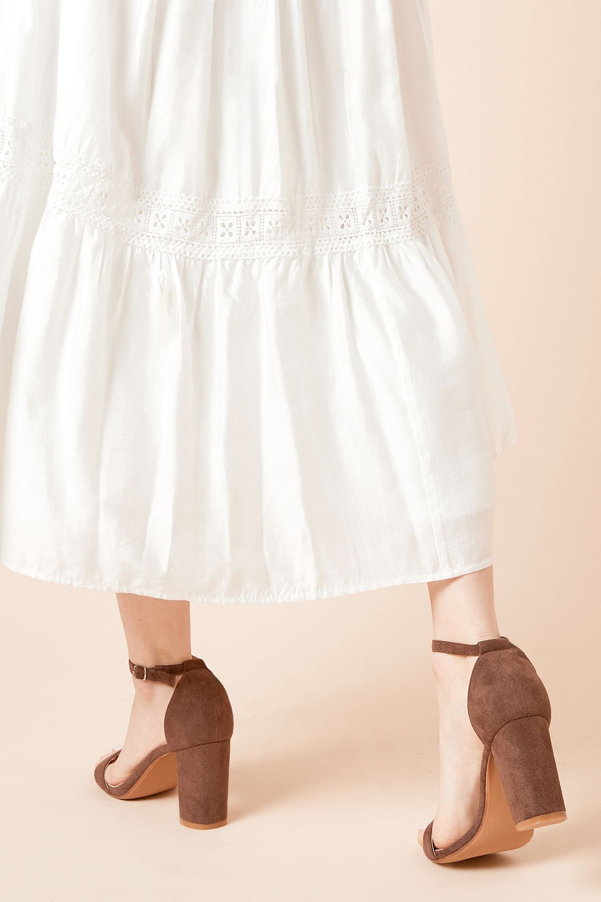 Dorothy Perkins Spark High Block Heel Sandals Brown image 3