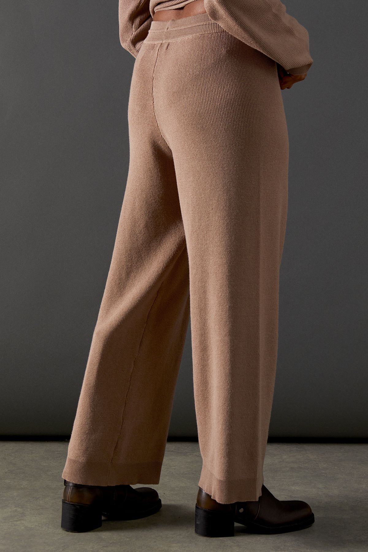 Warehouse Knitted Tie Waist Trouser Mocha image 3