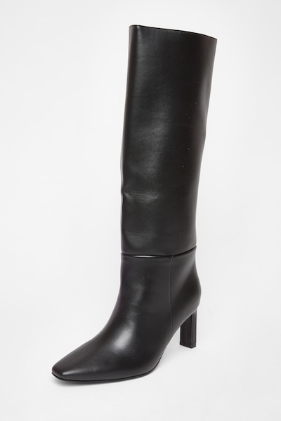 Quiz Black Wide Fit Knee High Boots