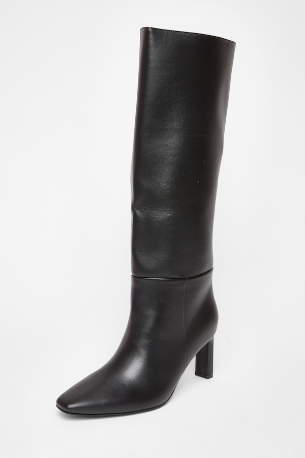Quiz Black Wide Fit Knee High Boots