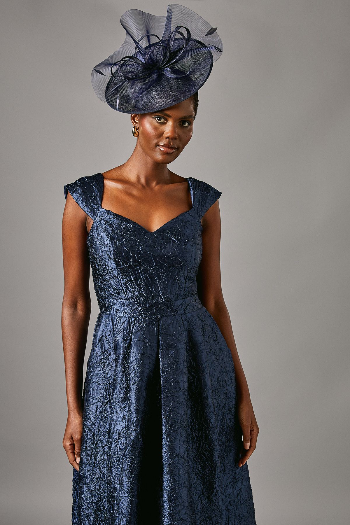 Coast Sweetheart Jacquard Midi Dress Navy image 2