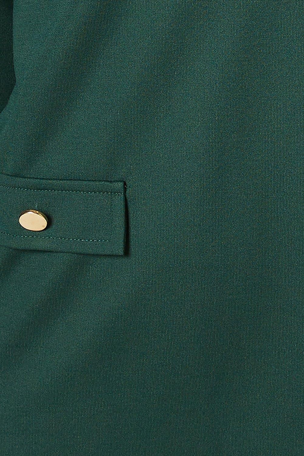 Dorothy Perkins Ponte Button Pocket Dress Khaki image 5