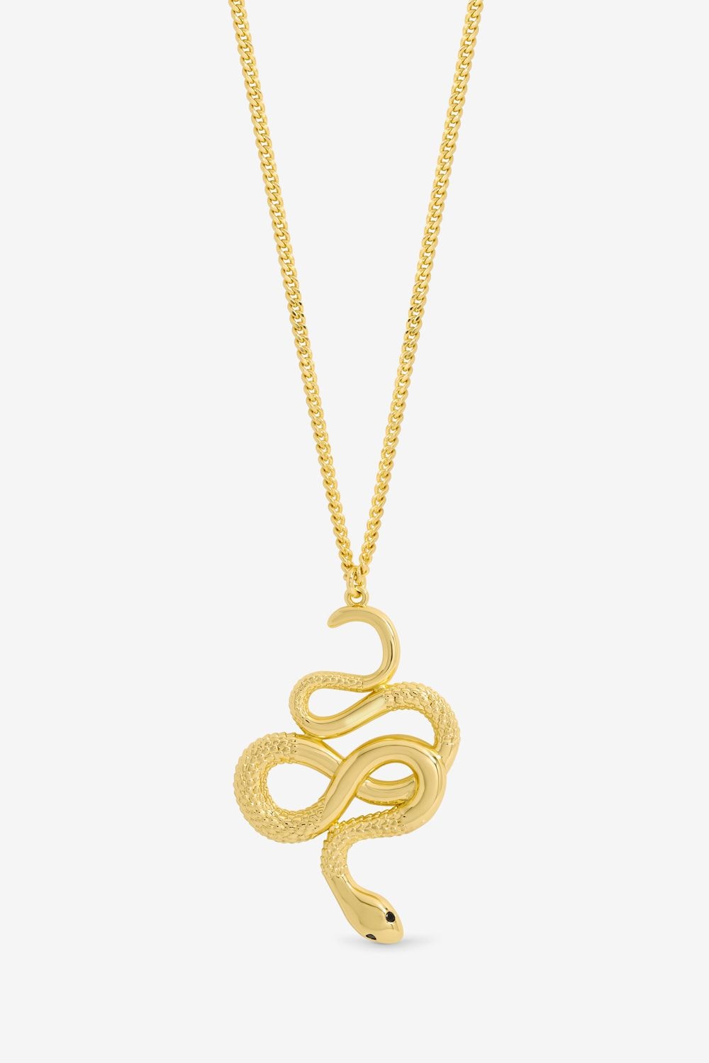 Jon Richard Gold Plated Snake Long Pendant image 1