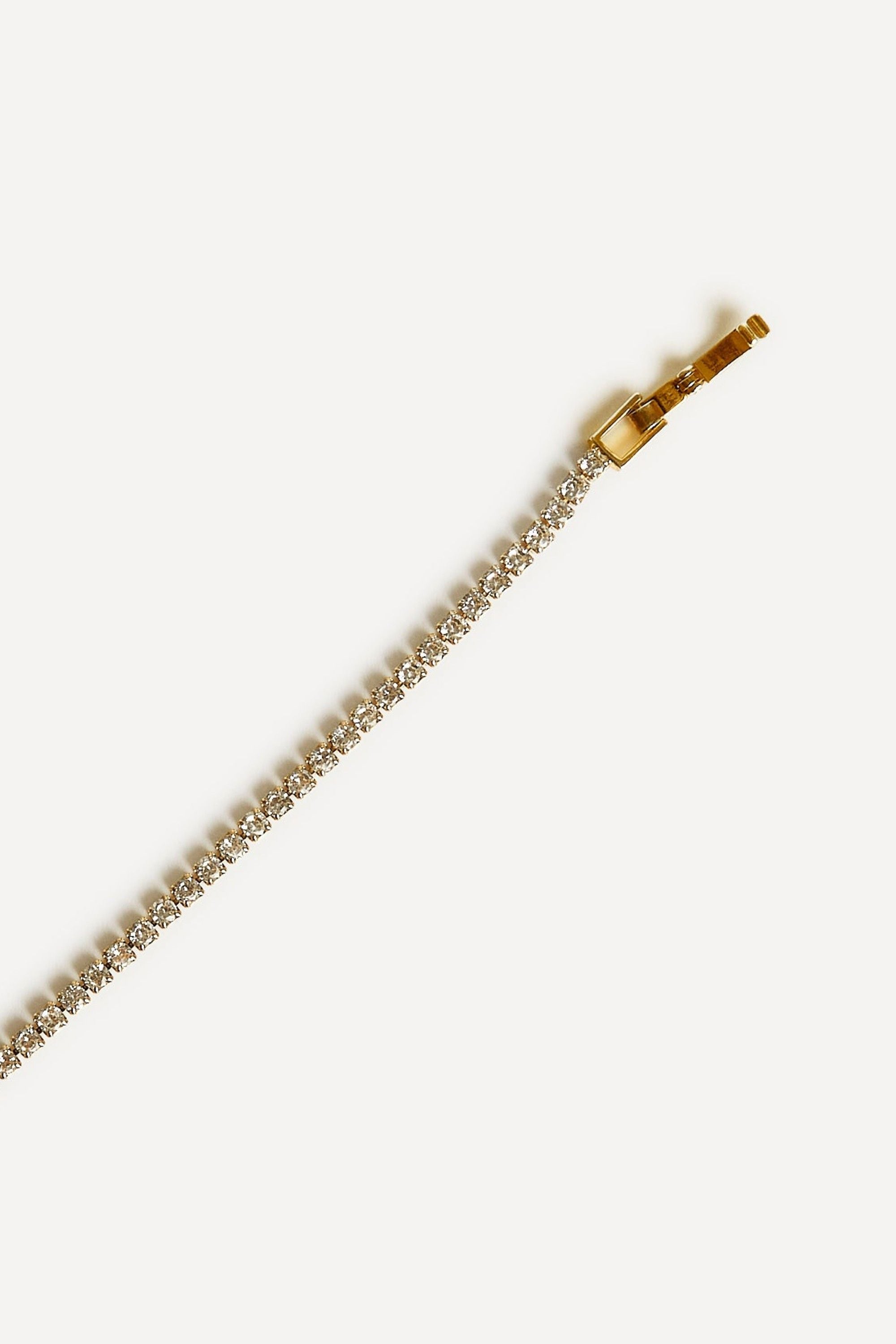 Linzi Wedlock Gold Crystal Thin Tennis Bracelet image 5