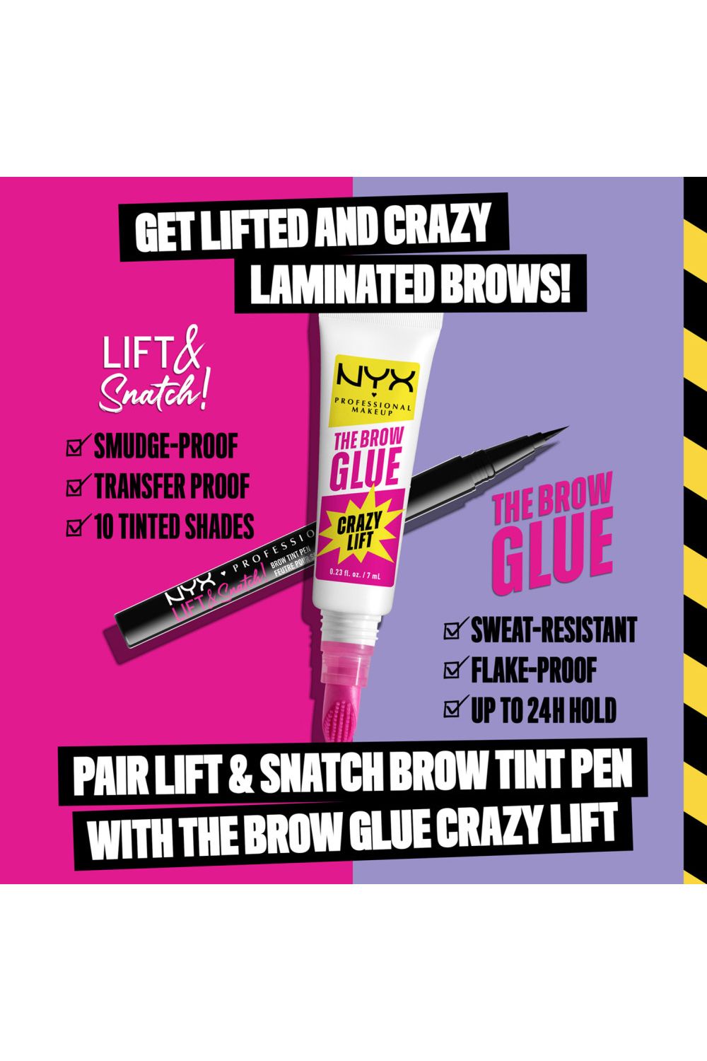 NYX Professional Makeup The Brow Super Glue 7ml Transparent image 8