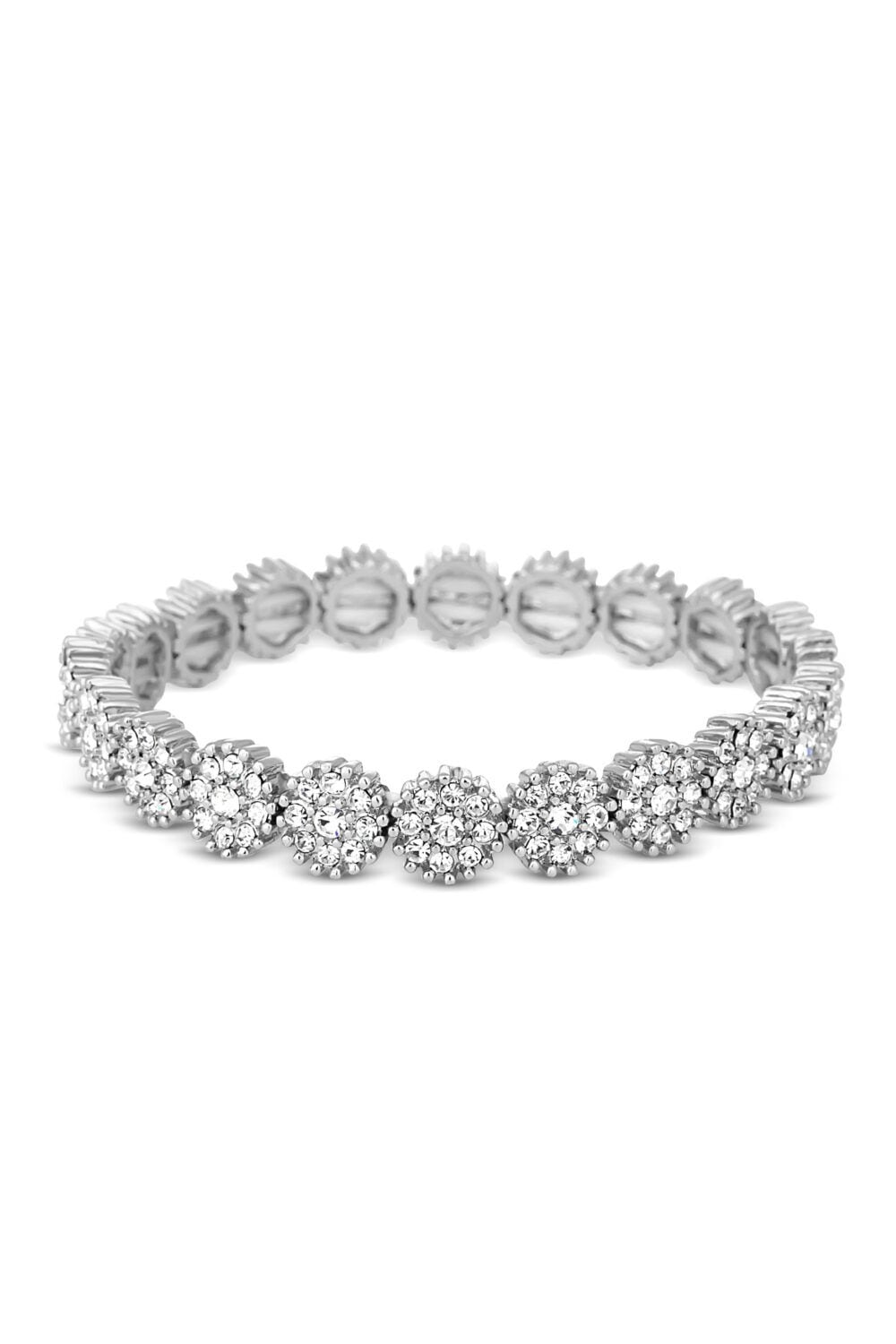 Jon Richard Silver Plated Crystal Circle Stretch Bracelet image 1