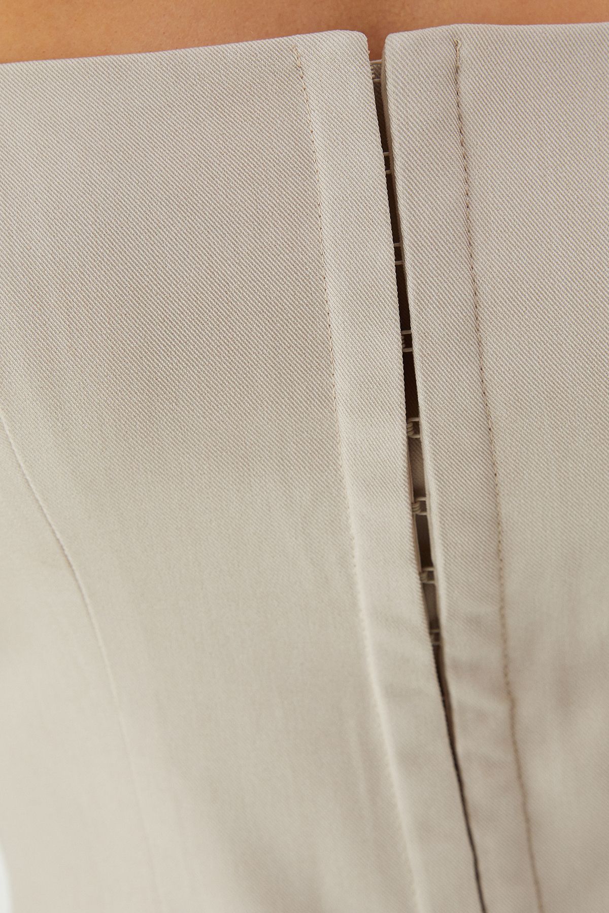 MissPap Tailored Square Neck Corset Top Stone image 5