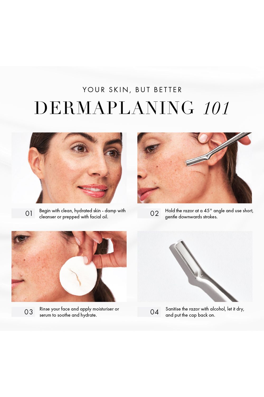 Tweezerman Facial Razor Rose Gold image 4