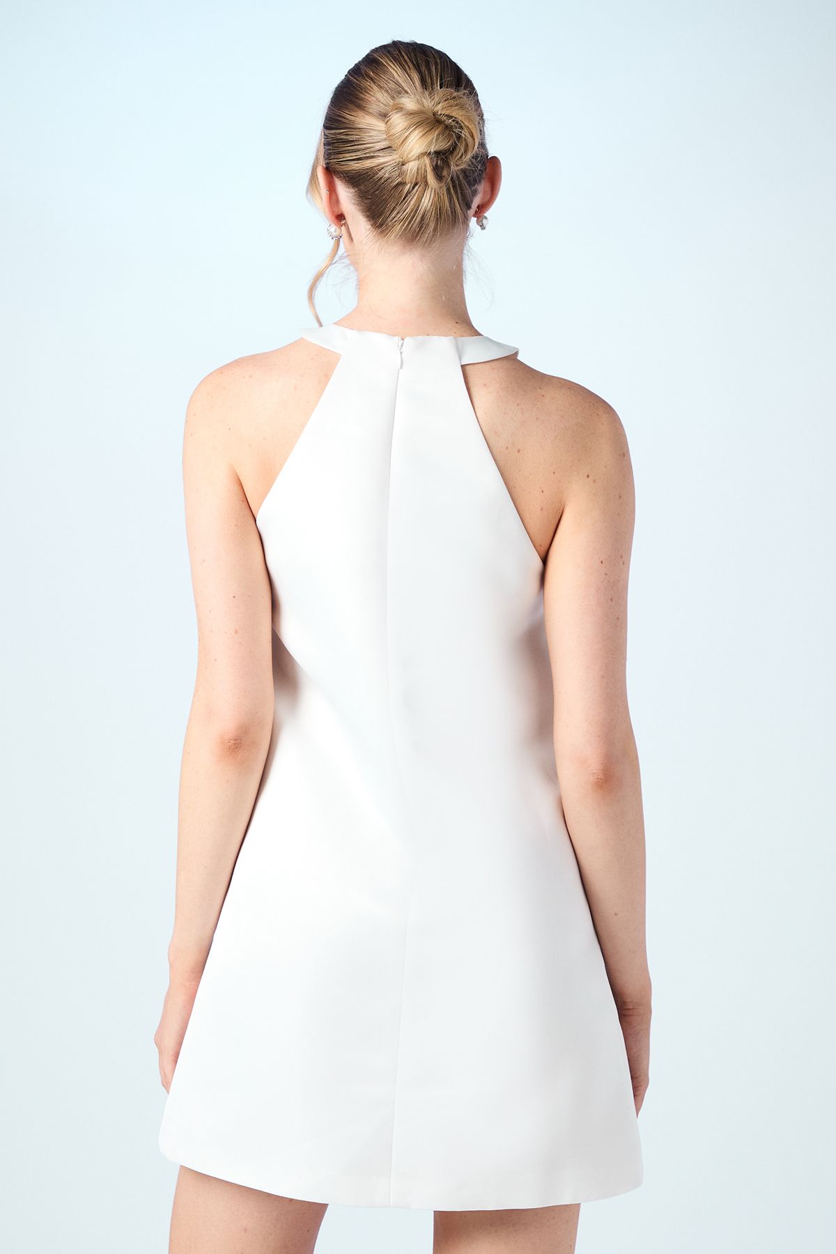 Coast Sequin Bow Shift Bridal Mini Dress Ivory image 3