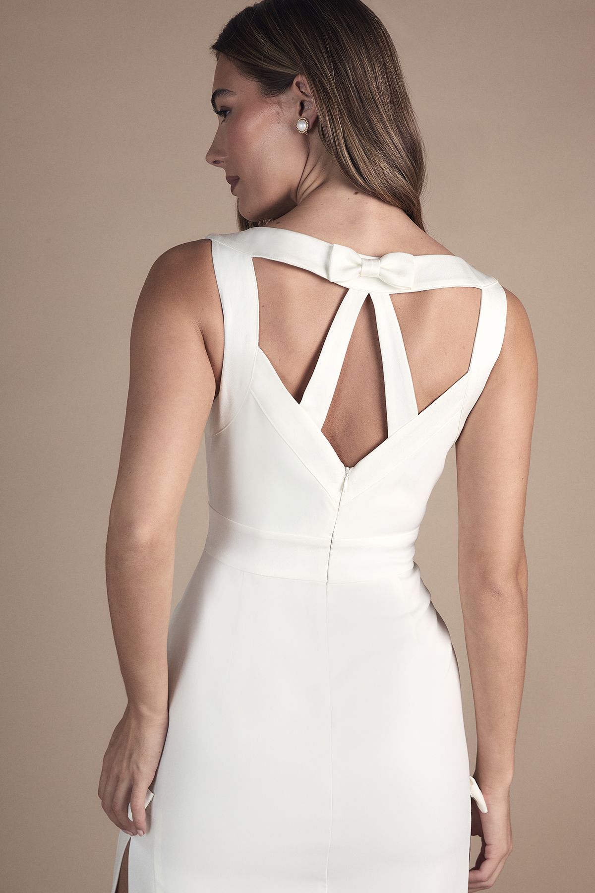 Coast Slash Neck Midaxi Wedding Dress Ivory image 4