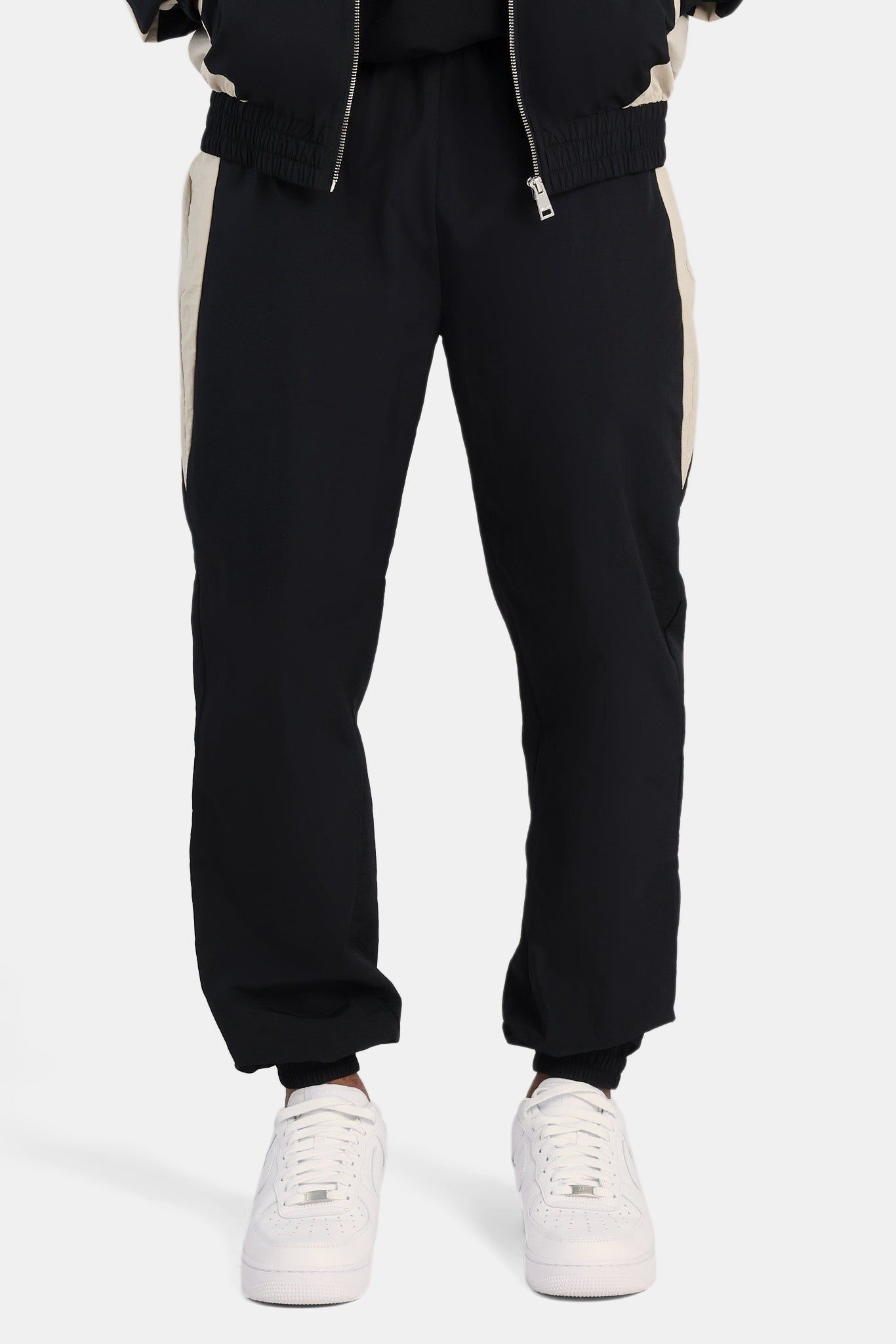 Cernucci Nylon Panelled Track Joggers - Black image 2