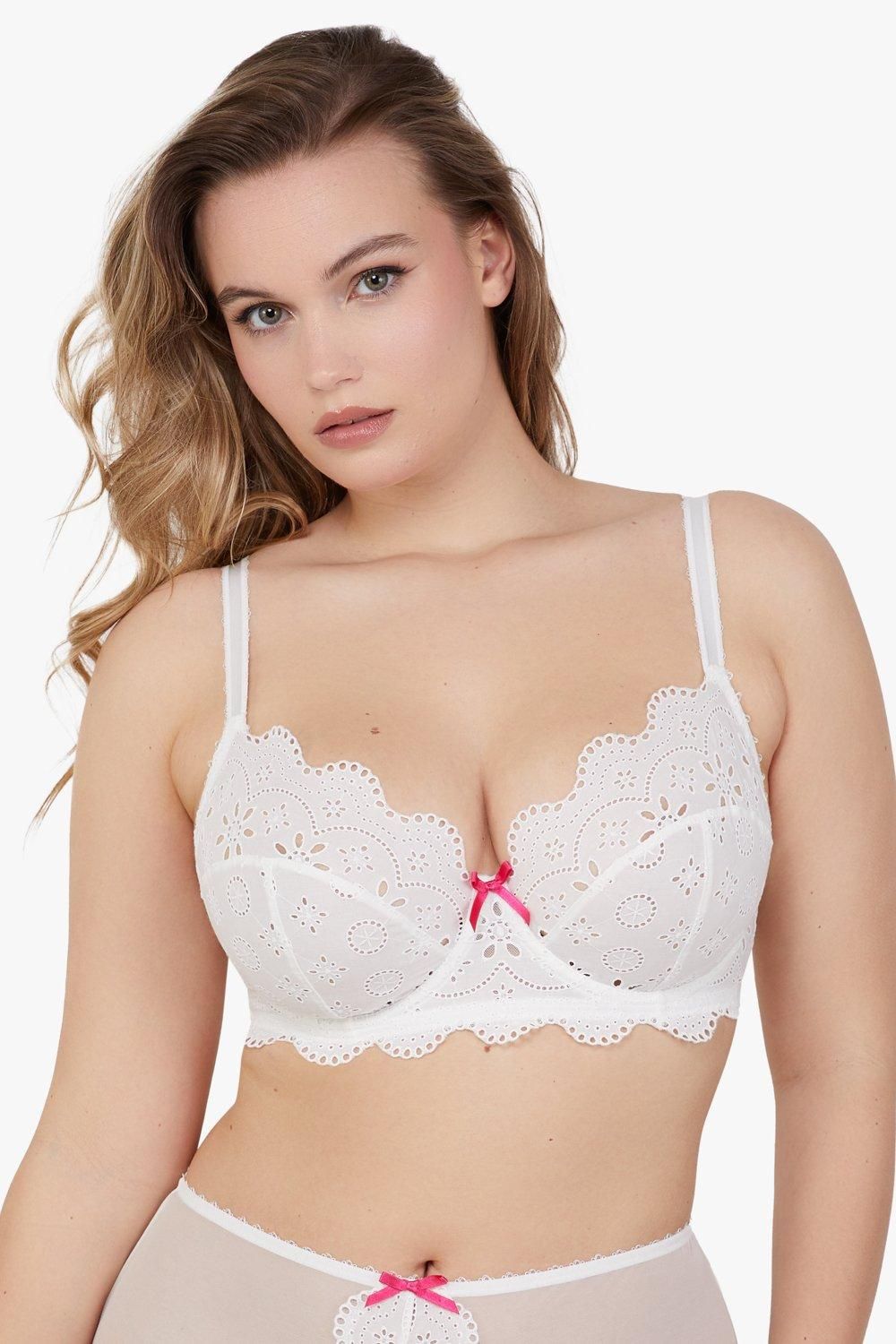 Playful Promises Camille White Broderie Balconette Bra image 1