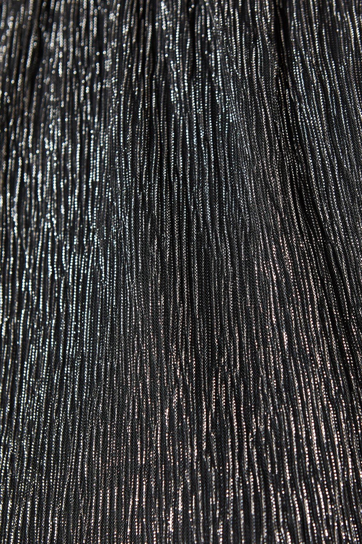 Oasis Occasion Plisse Halterneck Top Silver image 5