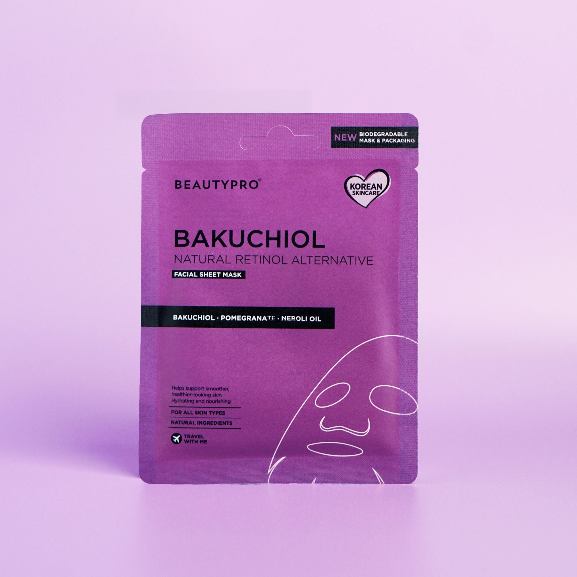 BEAUTYPRO BAKUCHIOL Sheet Mask - Pack of 4 image 3