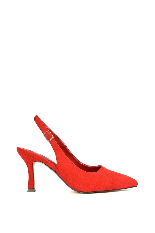 XY London 'Valerie' Stiletto High Heel Closed Toe Slingback Court Shoes