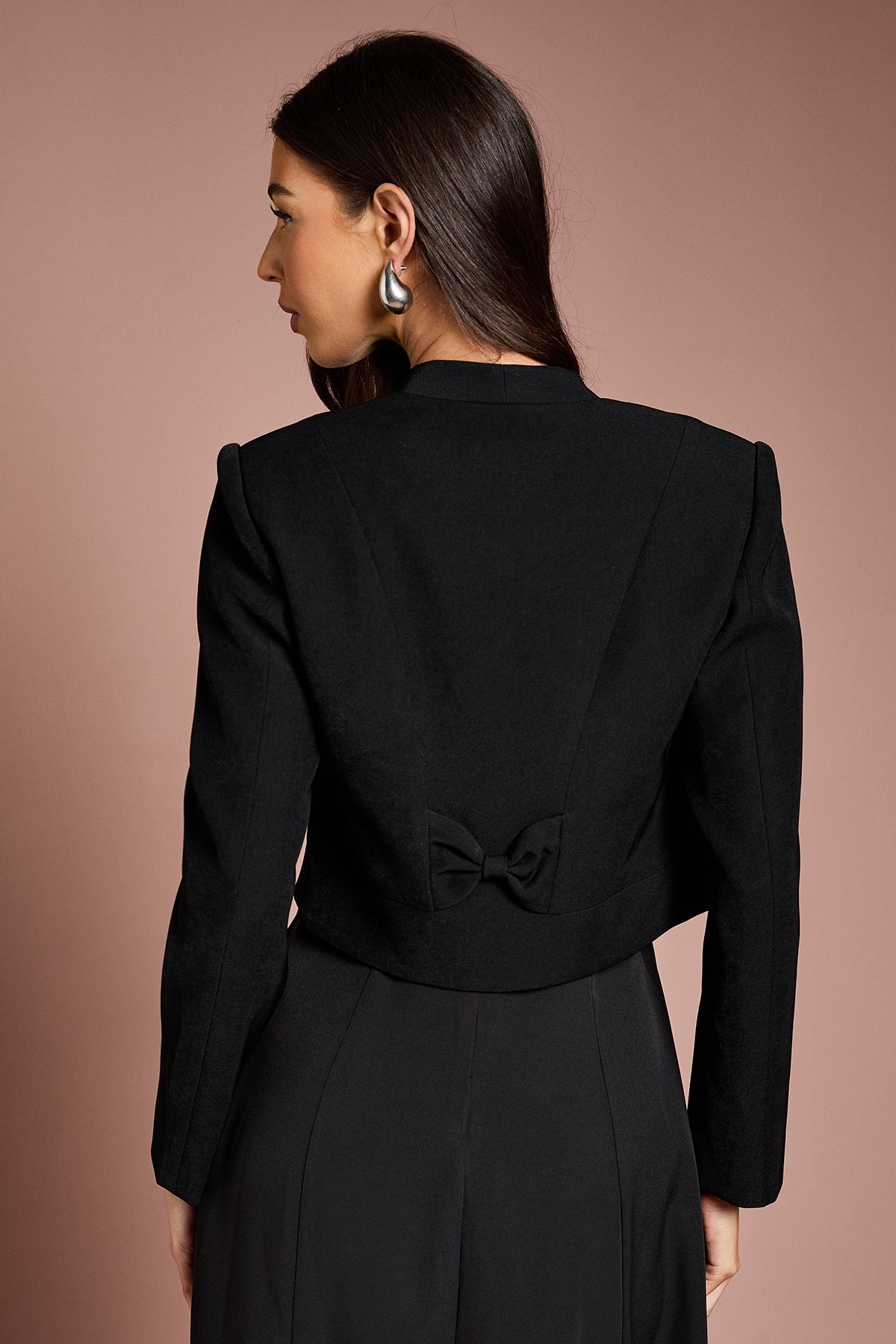 Coast Bow Back Long Sleeve Jacket Black image 4