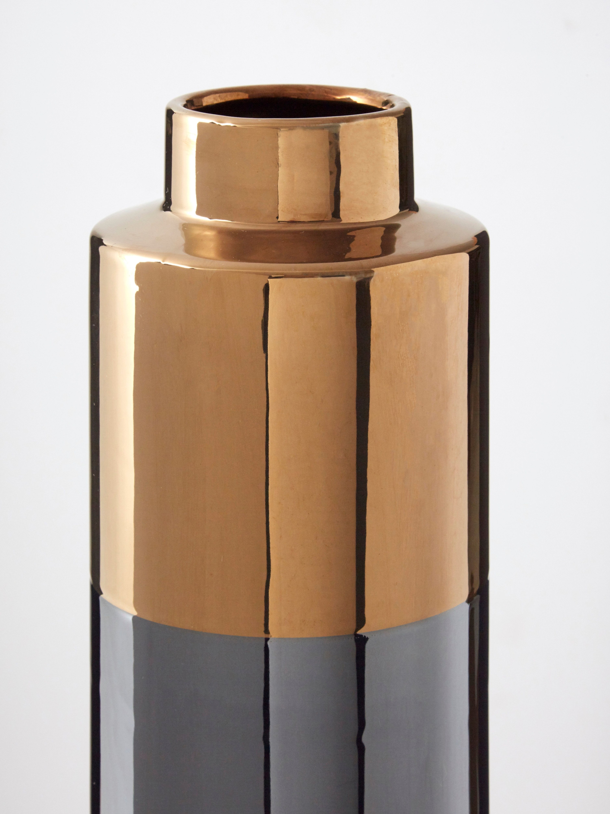 Orsina Stellar Grey Large Metallic Vase image 3