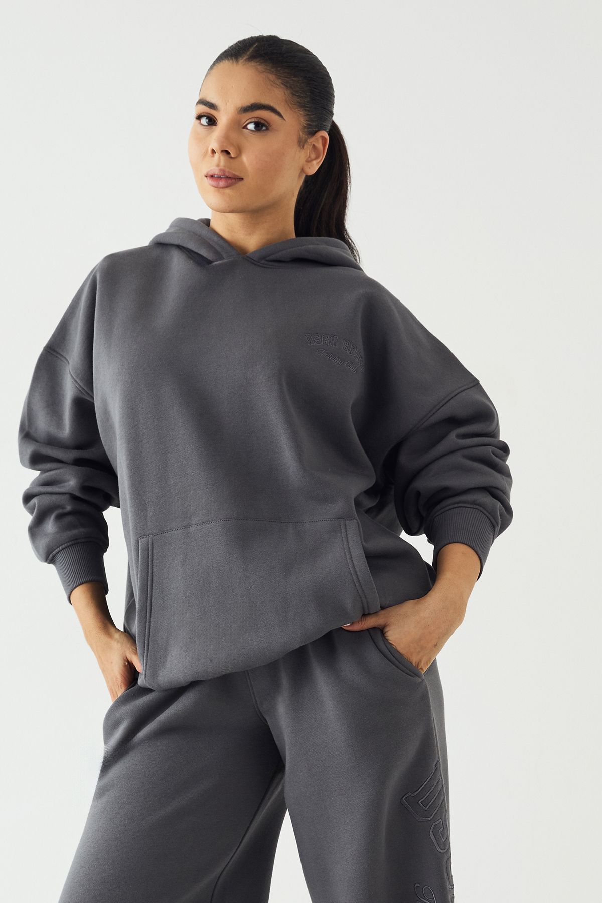 DSGN Studio DSGN Studio Sport Training Club Oversized Hoodie Charcoal image 1