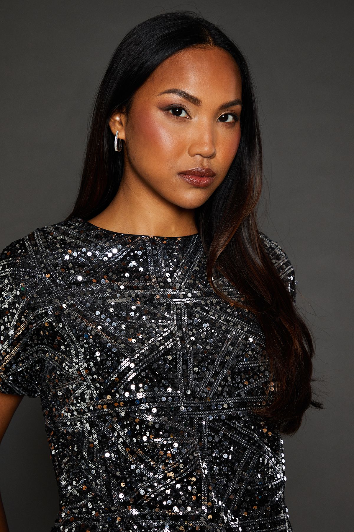 Principles Silver Sequin Detail Top Silver image 4