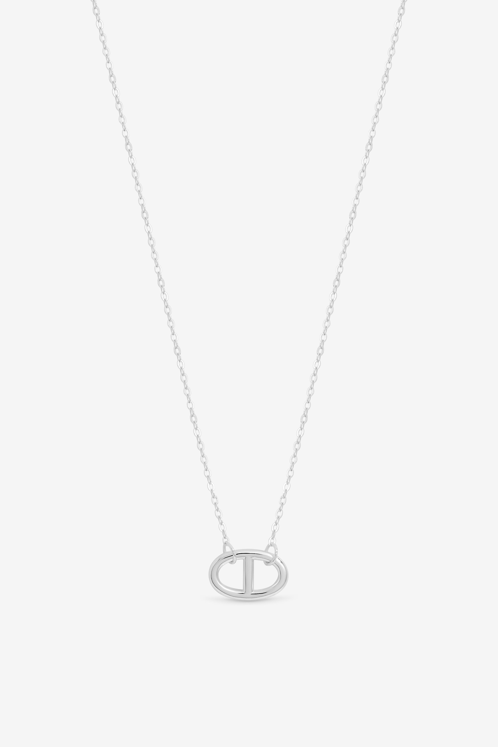 Simply Silver Sterling Silver 925 Interlink Heart Necklace image 1