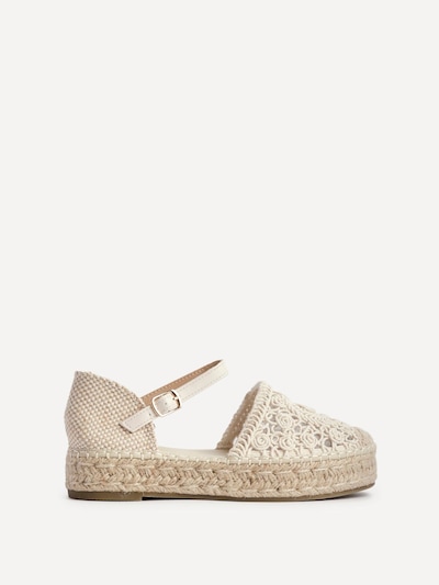 Linzi Adelina Beige Woven Two Part Espadrille Sandal
