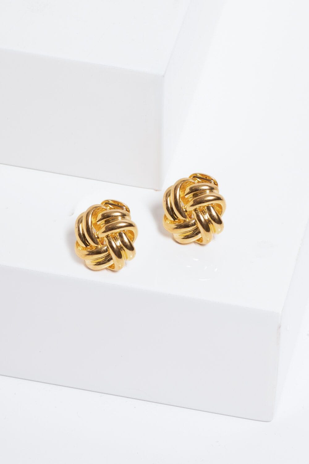 Jon Richard Gold Plated Polished Knot Clip Earrings image 3
