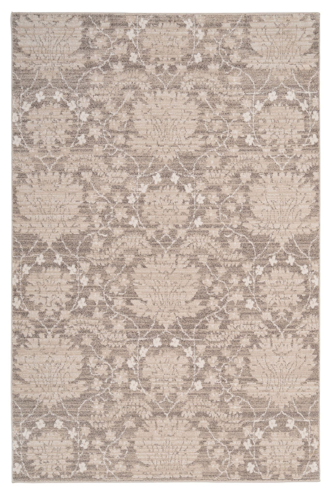 Kukoon Neutral Beige Floral Motif Area Rug image 1