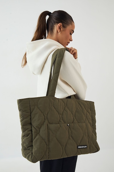 DSGN Studio DSGN Studio Quilted Large Tote Bag Khaki