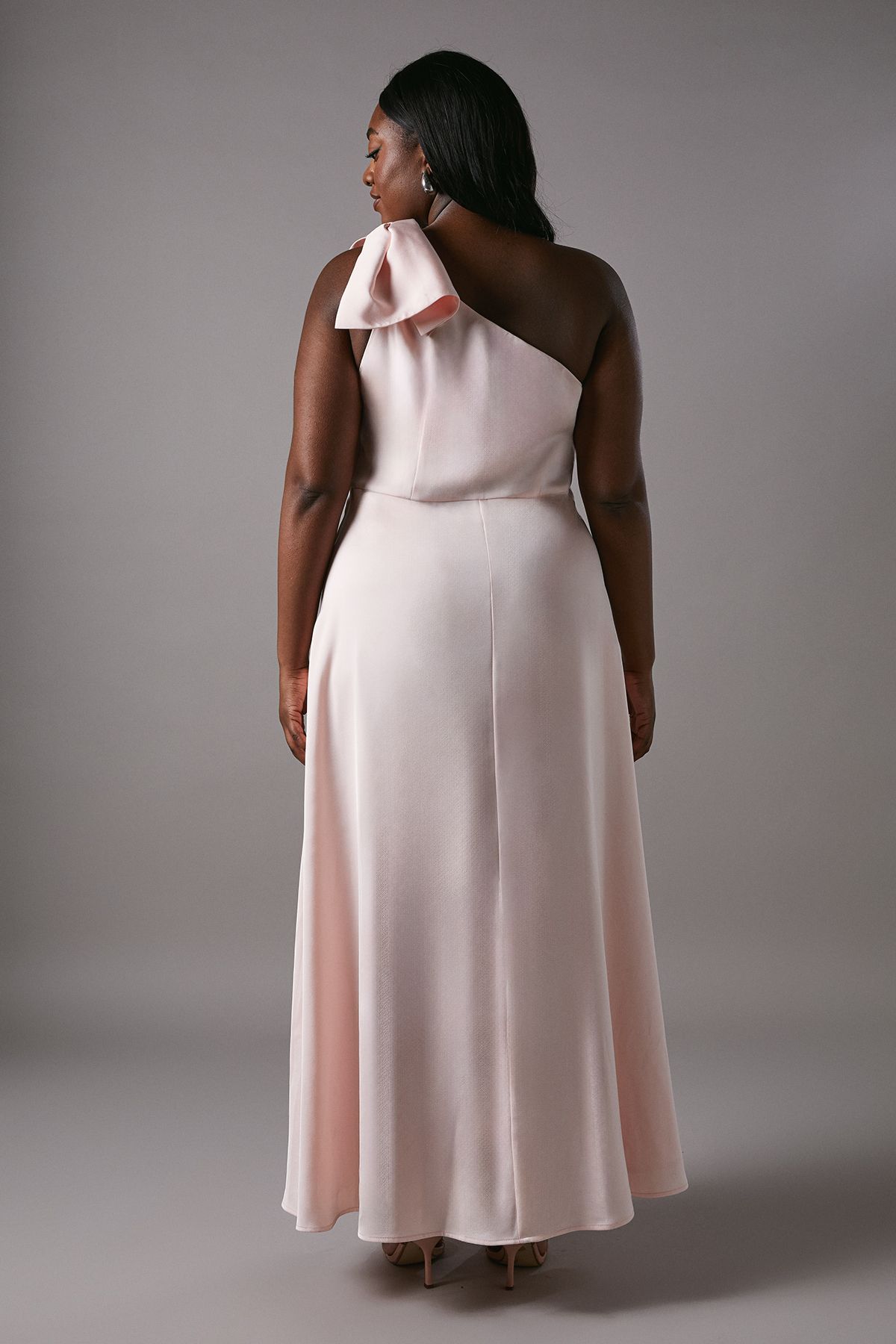 Coast Plus Size Bow On Shoulder A Line Skirt Bridesmaid Dress Blush image 4