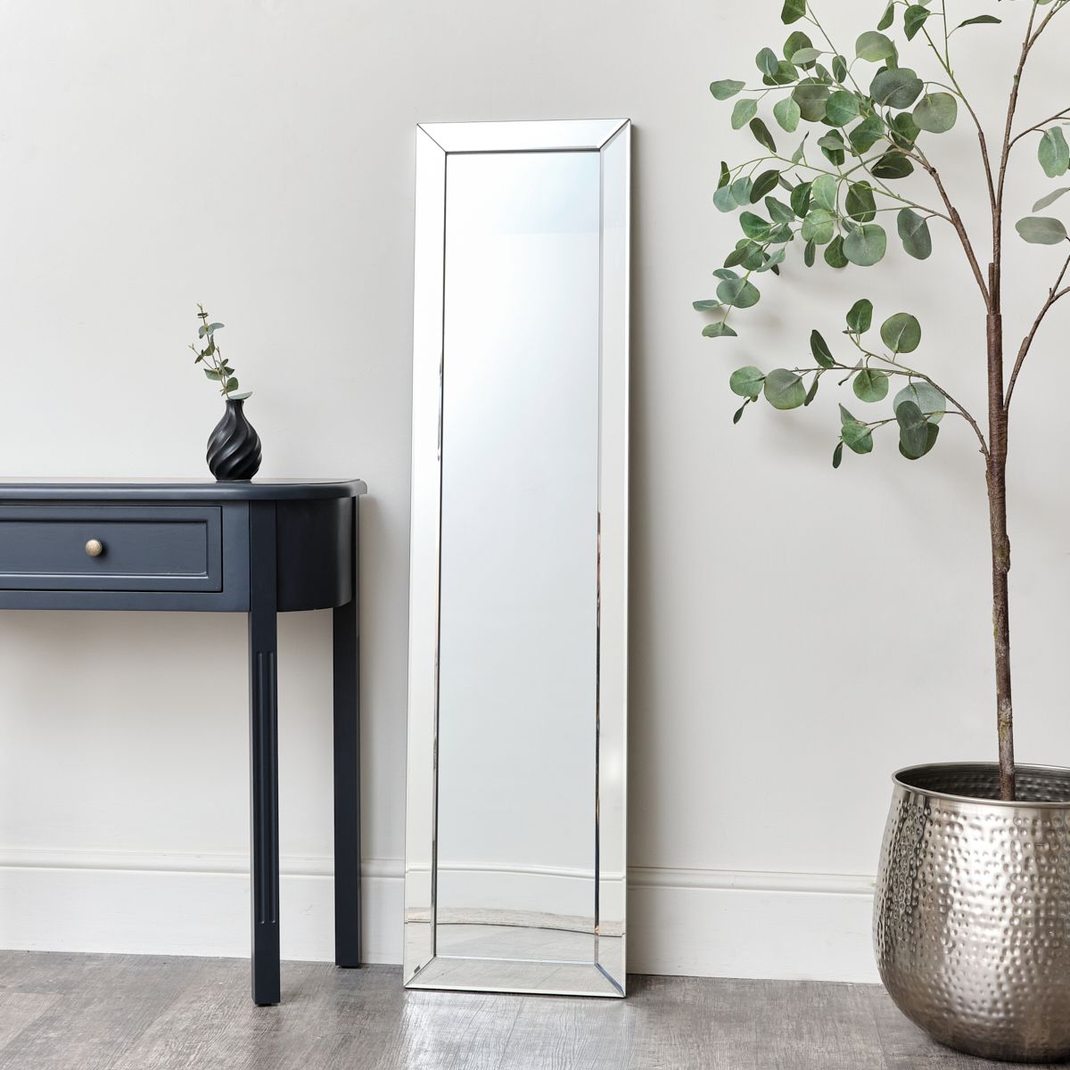 Melody Maison Full Length Bevelled Mirrored Wall Mirror 37cm X 140cm image 2