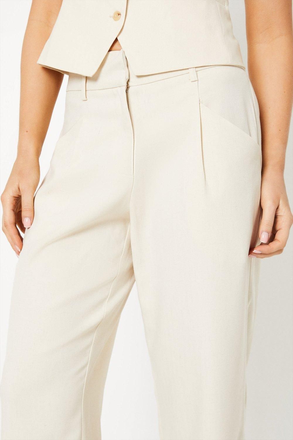 Oasis Drapey Wide Leg Relaxed Trouser Stone image 2