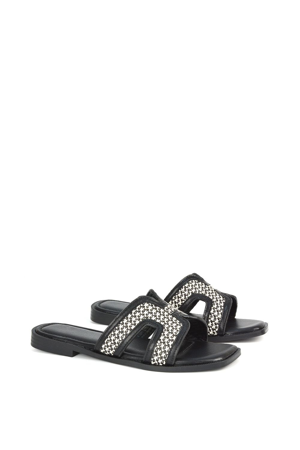 XY London 'Lola' Cut Out Strap Flat Slip On Slider Sandals image 5