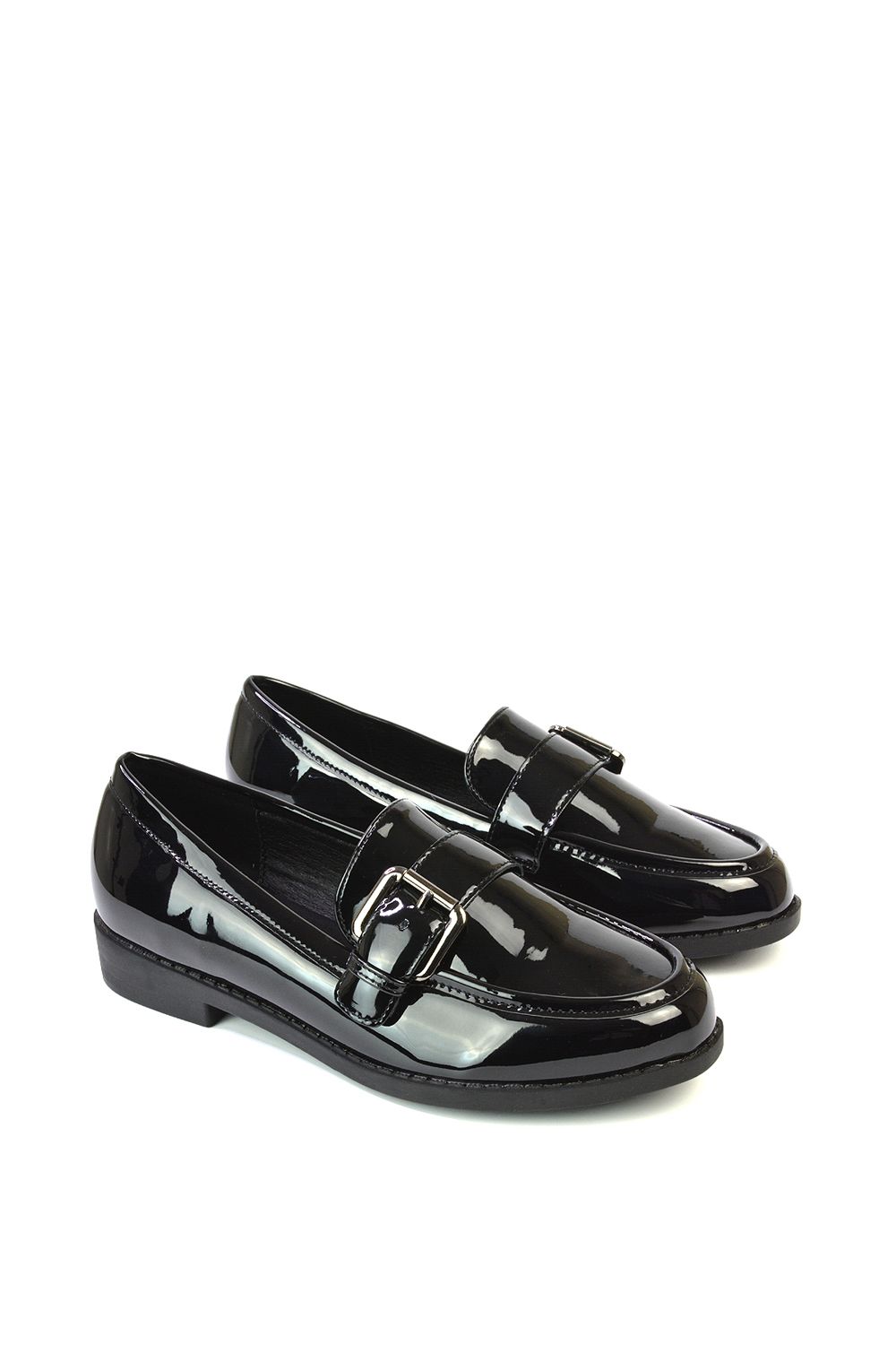 XY London 'Kali' Buckle Up School Shoes Loafers With Chunky Soles image 5