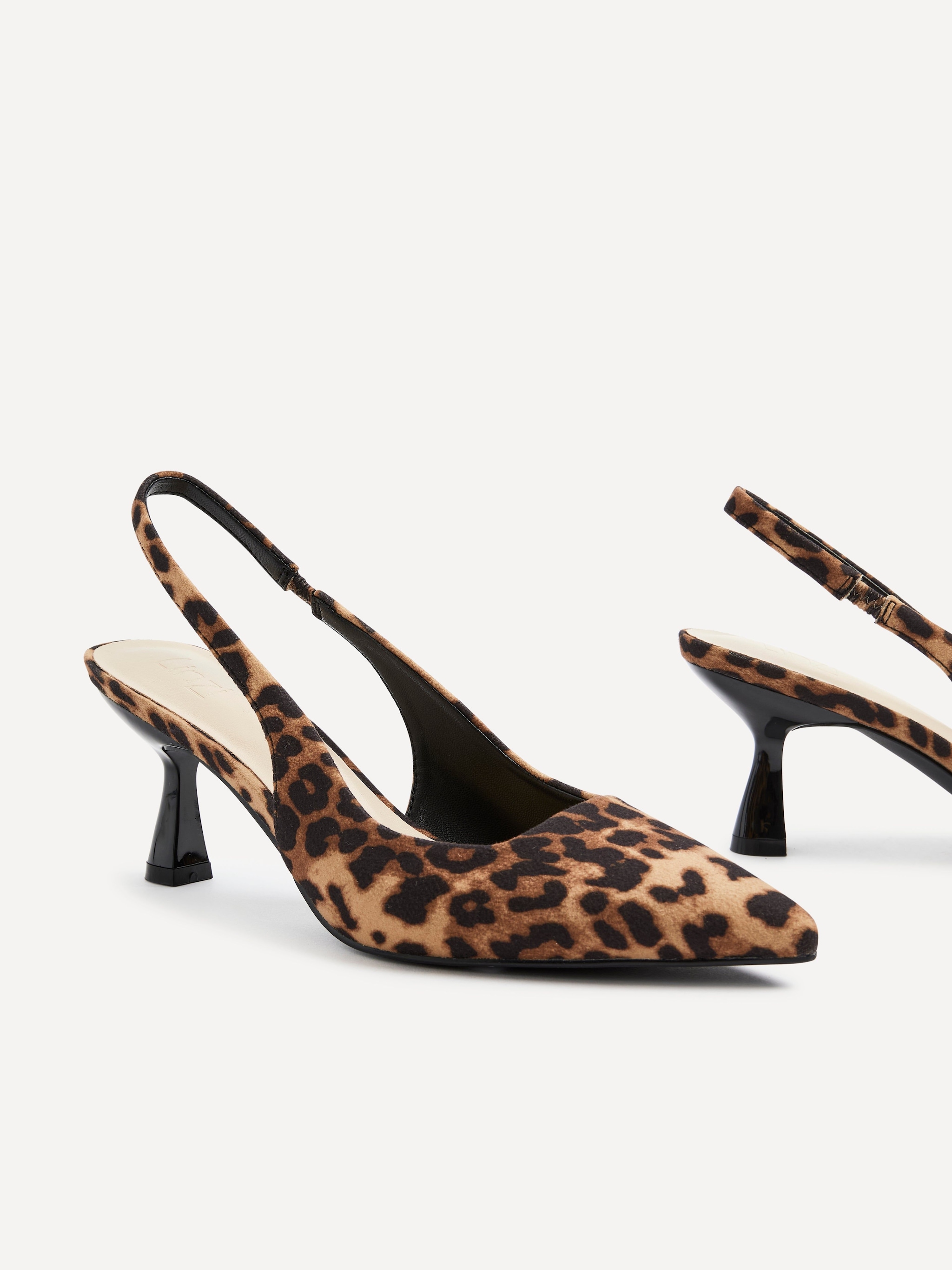 Linzi Presley Leopard Print Sling Back Low Court Heel image 5
