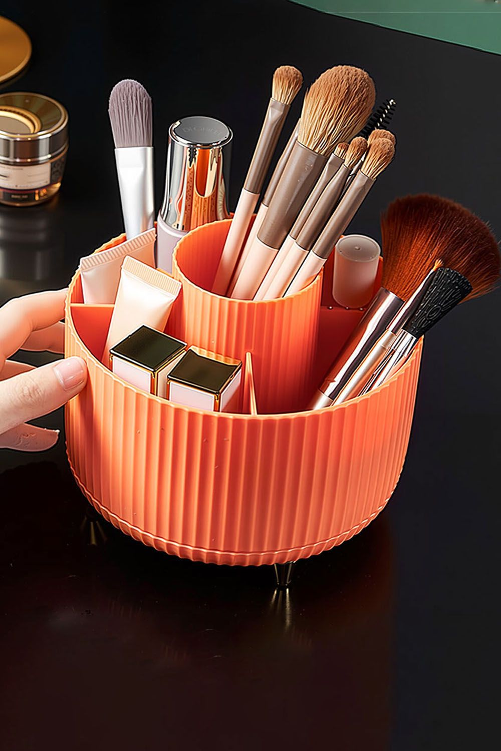 SHEONLY Tabletop Rotating Cosmetic Storage Organizer image 4