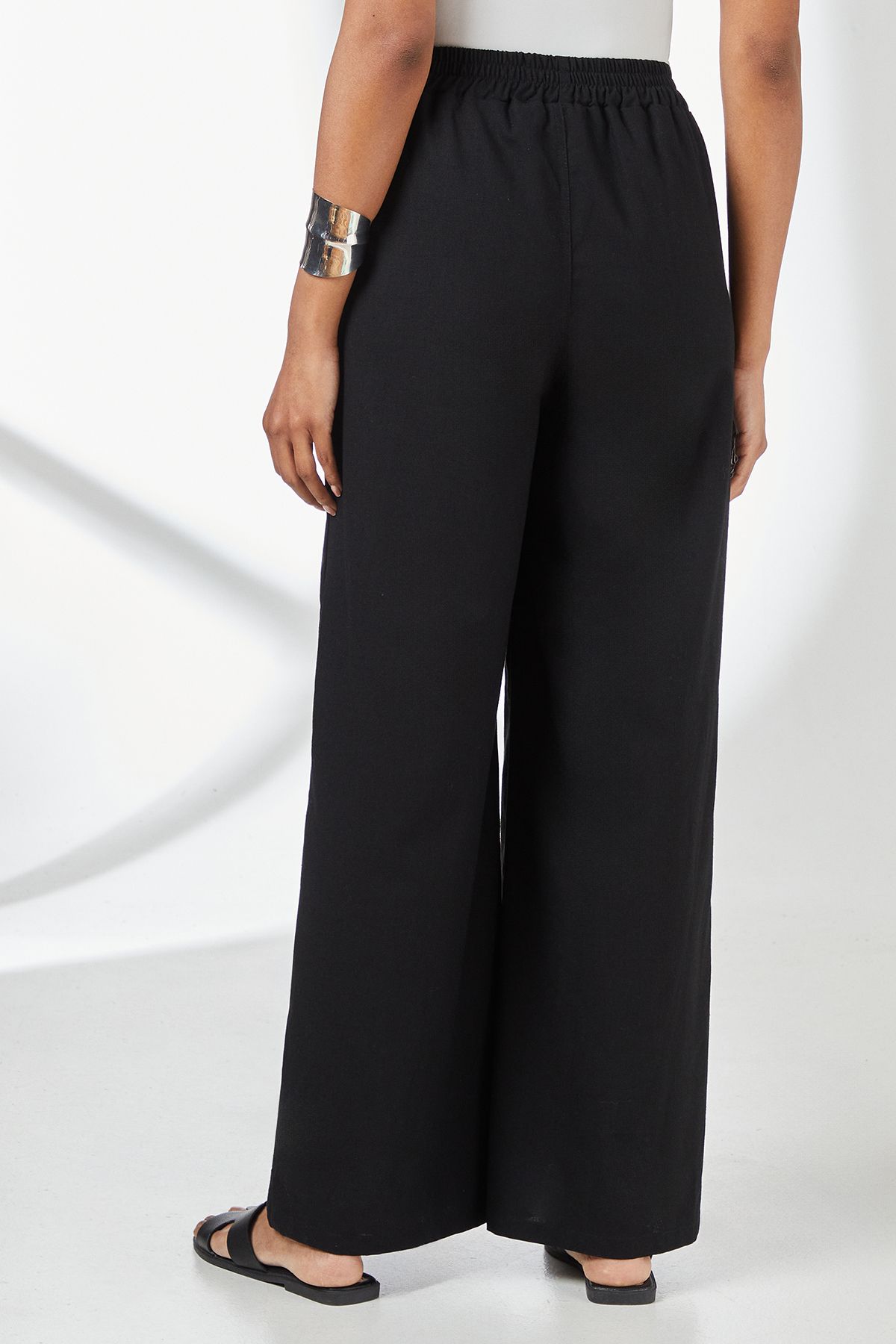 Principles Black Linen Trouser Black image 3