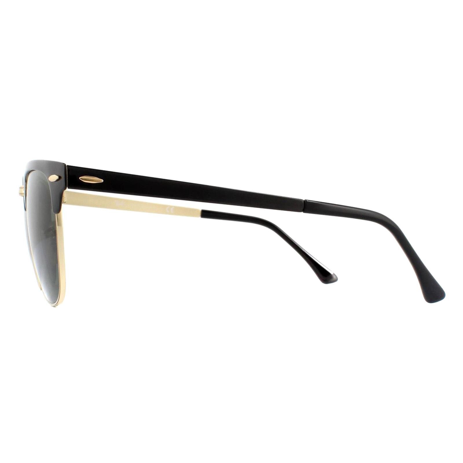 Ray-Ban Round Gold Top On Black Green Clubmaster Metal RB3716 Sunglasses image 3