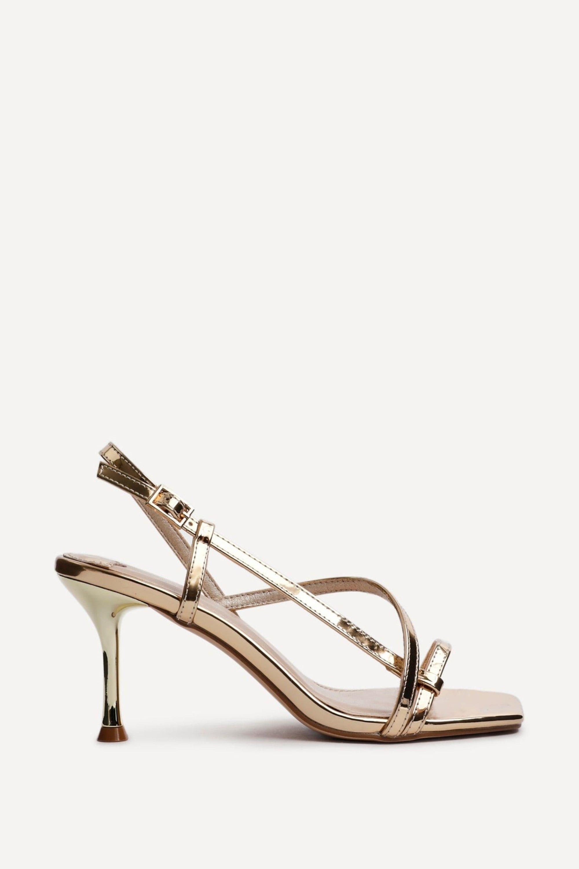 Linzi Midnight Gold Chrome Heeled Sandals image 1