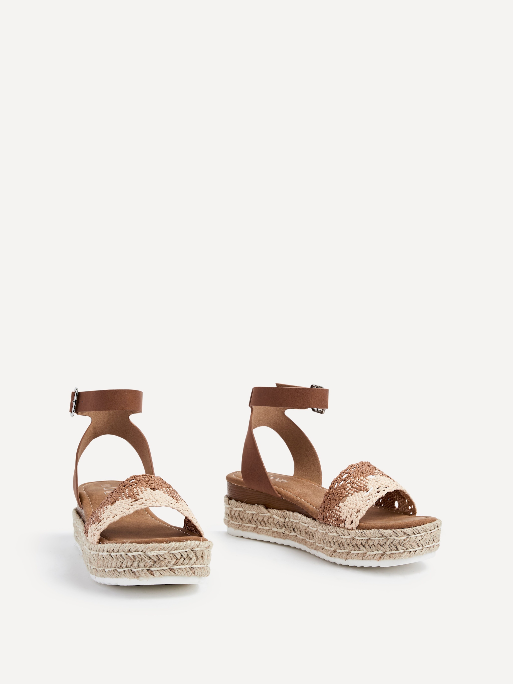 Linzi Harbour Tan Faux Nubuck Flatform Sandal image 3