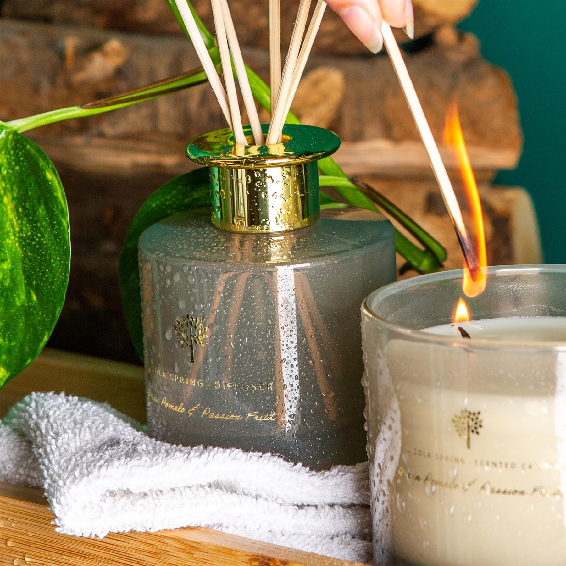 Nicola Spring Pomelo & Passion Fruit Candle & Diffuser Set - 350g Jar + 200ml Diff image 9