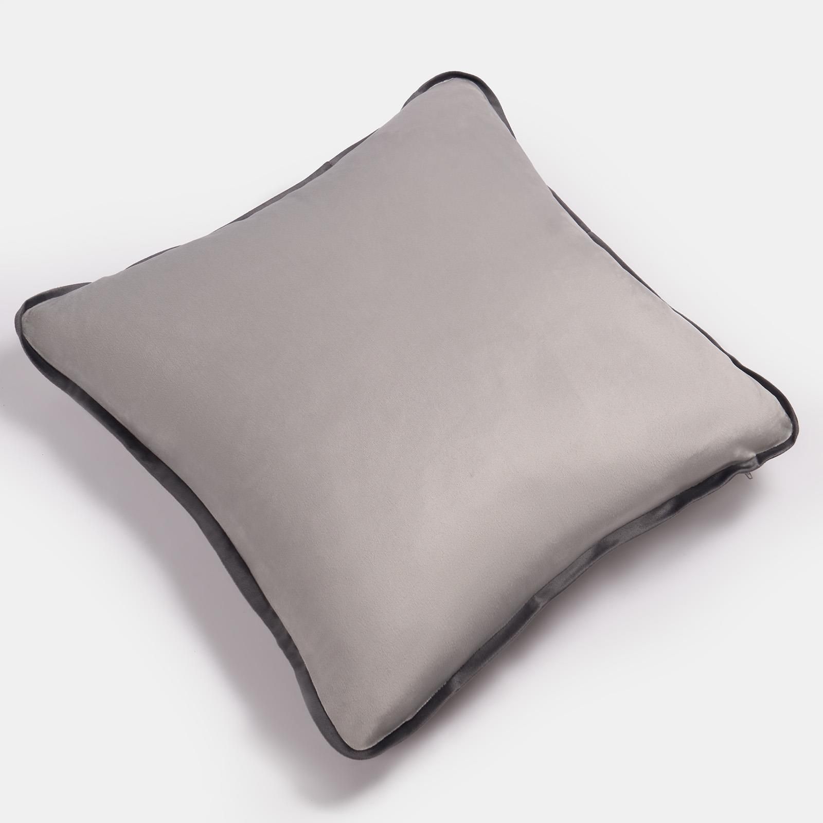 OHS 2 Pack Matte Velvet Piped Cushion Covers Home Decor Set image 4
