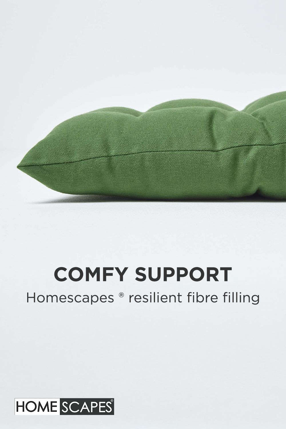 Homescapes Garden Bench Cushion Luxury 3 Seater Cotton Indoor Outdoor Pad, 143 x 48cm image 4