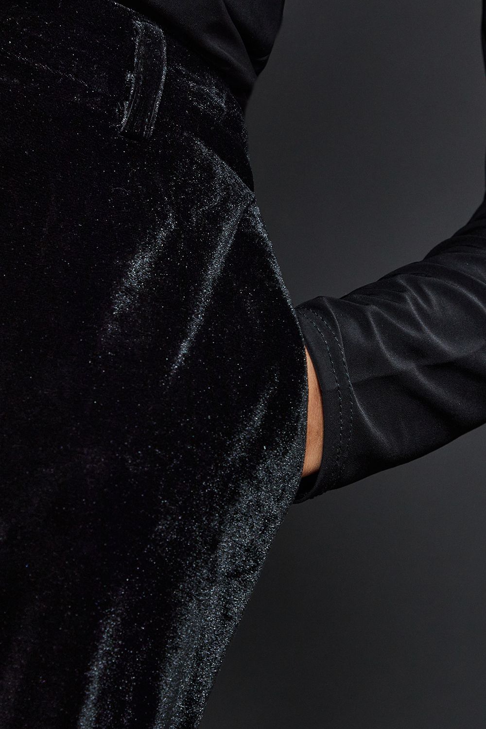 Dorothy Perkins Velvet Tailored Trouser Black image 5