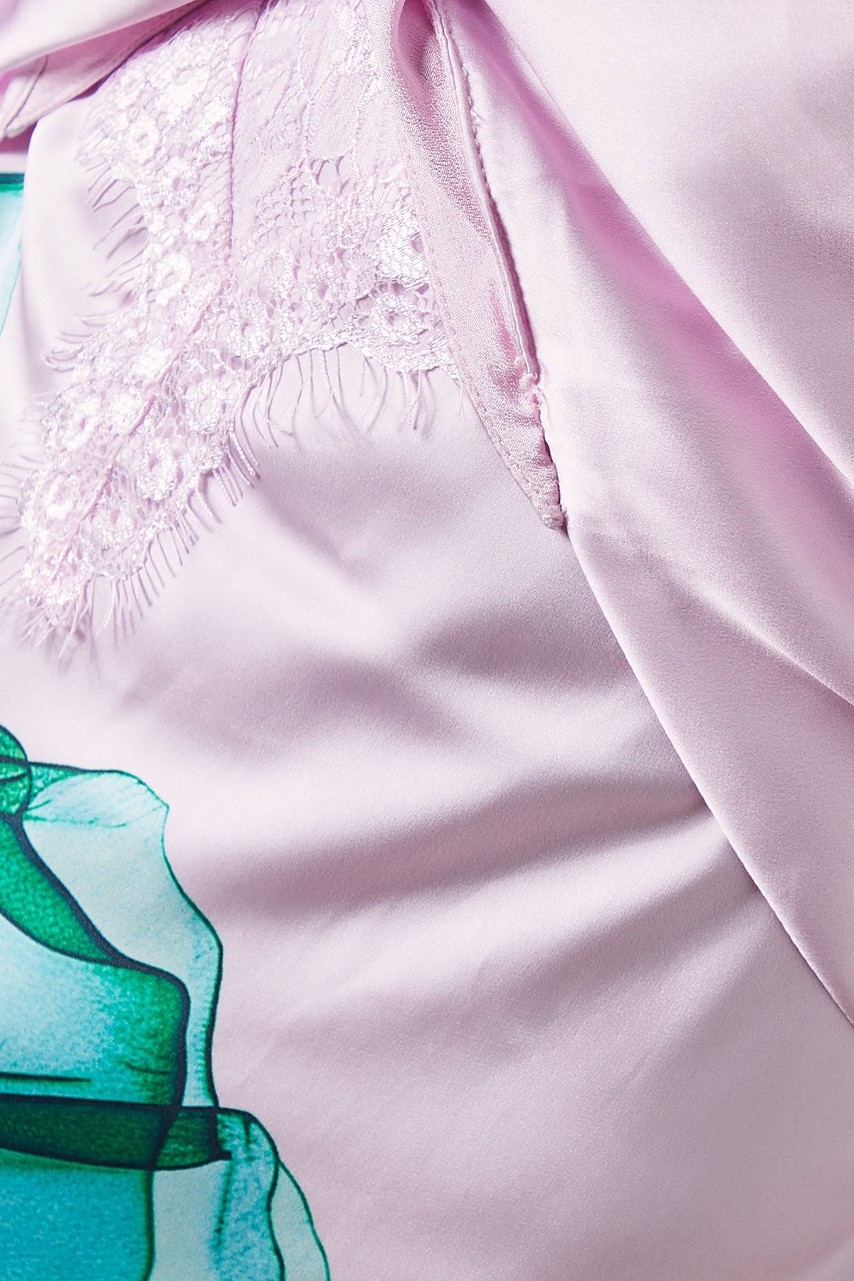 Coast Lace Insert Satin Fitted Dress Lilac image 5