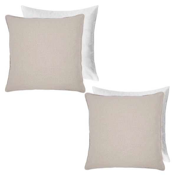 OHS 2 Pack Woven Texture Filled Cushion Covers Home Decor Set