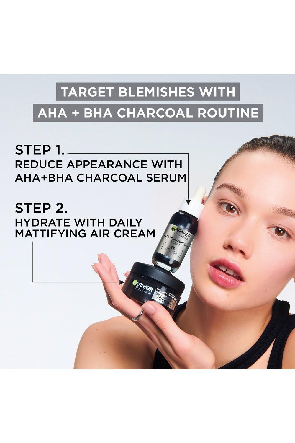 Garnier Pure Active AHA+BHA Charcoal Daily Mattifying Air Cream Multi image 7
