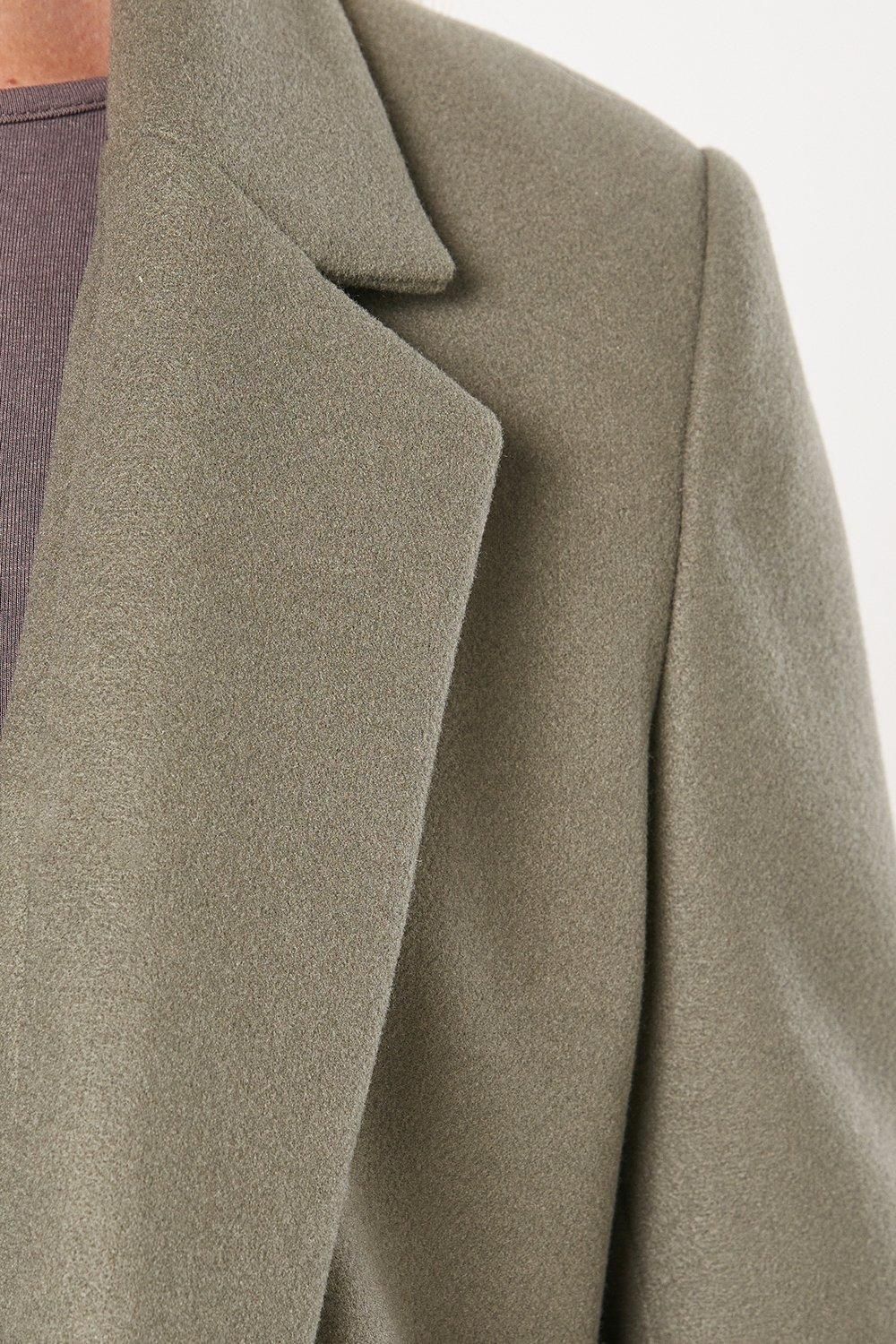 Dorothy Perkins Smart Pocket Detail Blazer Coat Khaki image 5