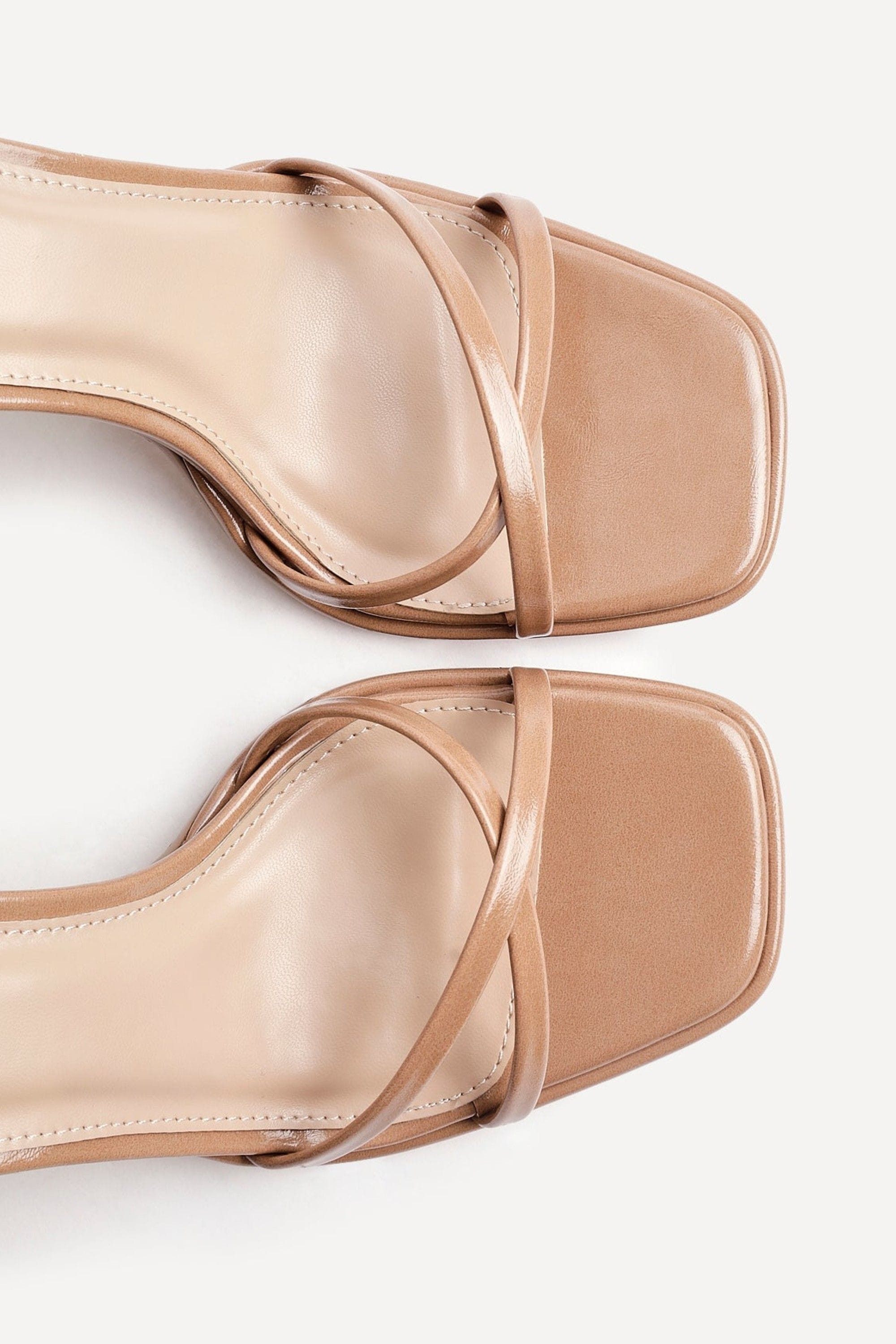 Linzi Verve Nude Faux Leather Crossover Stiletto Heel image 5