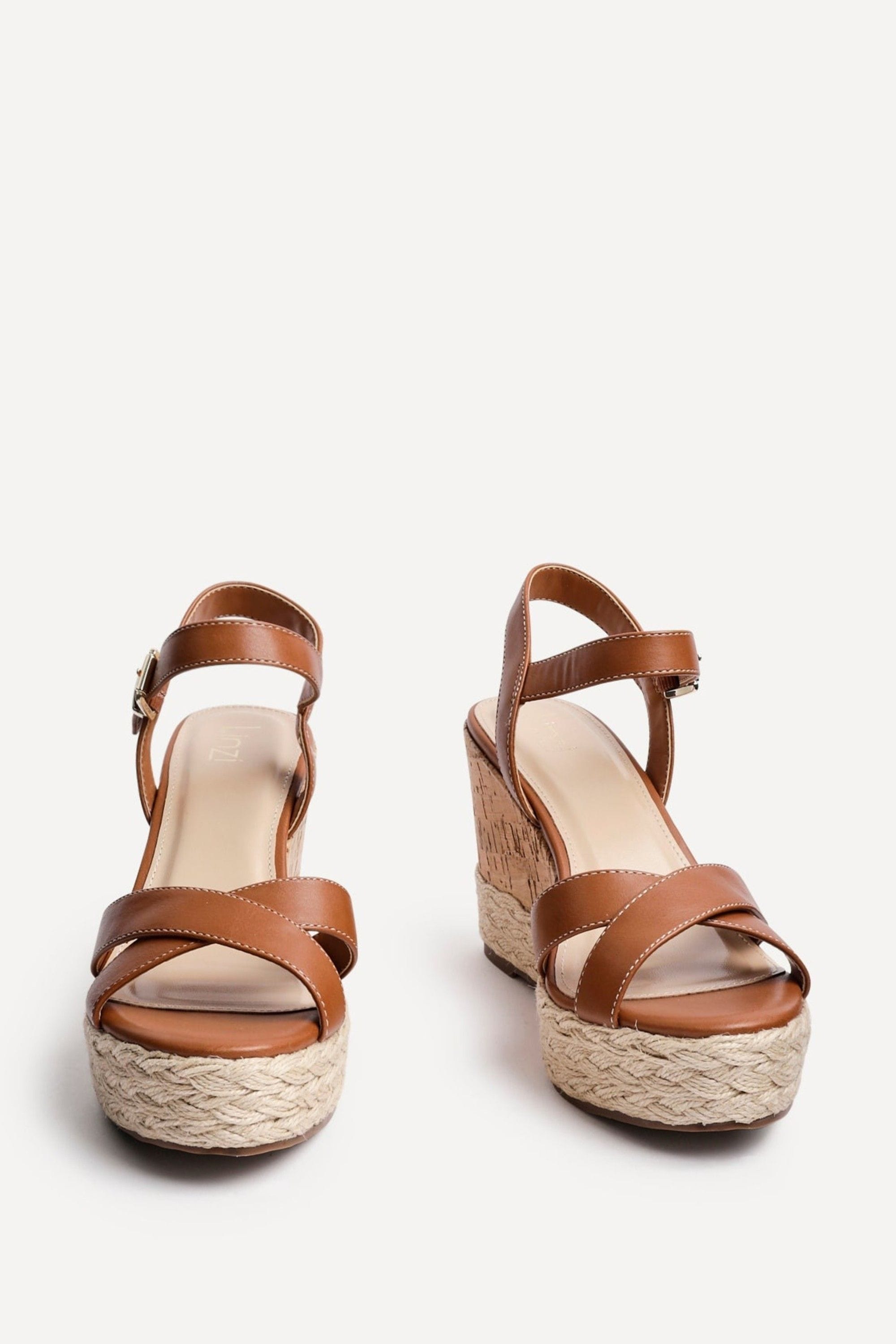 Linzi Lilia Tan Crossover Cork Wedges image 3